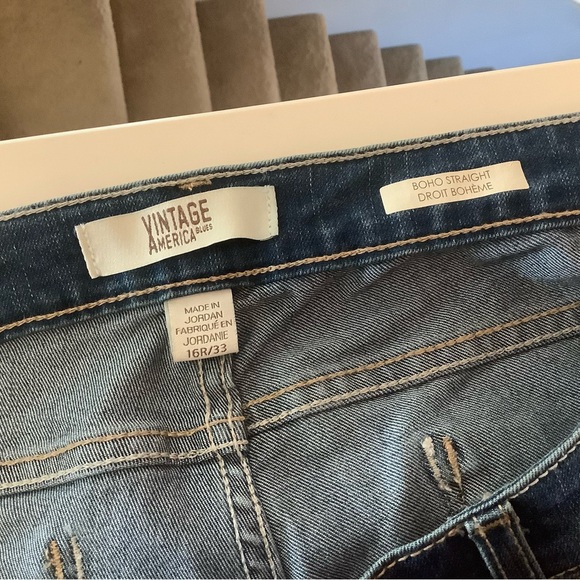 Vintage America brand Jeans Boho Straight Sz 16R33 - Picture 5 of 6